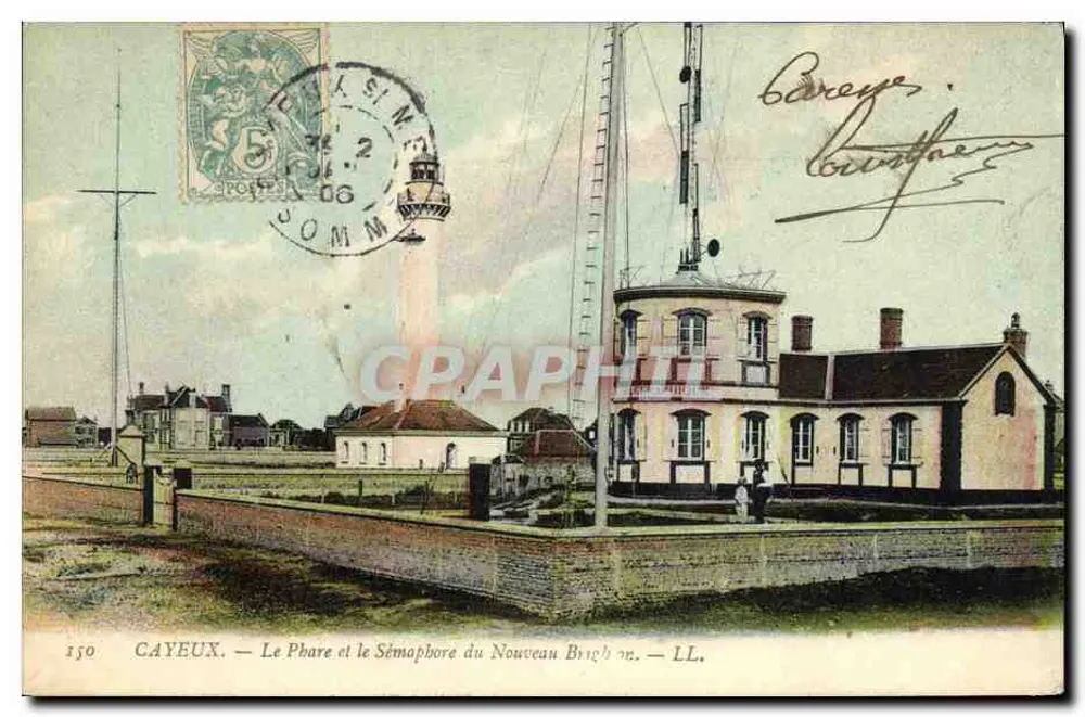 CAYEUX — Der Leuchtturm und das Semafor des Nouveau Bughon — LL. - Vorderseite