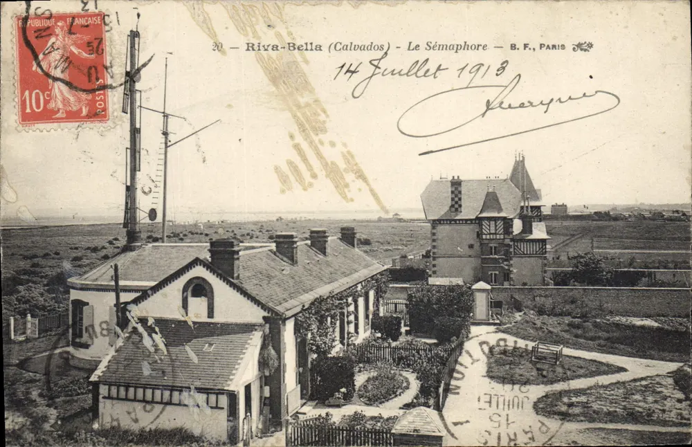Riva-Bella (Calvados) — O Sémaphore — B.F., Paris - Frente