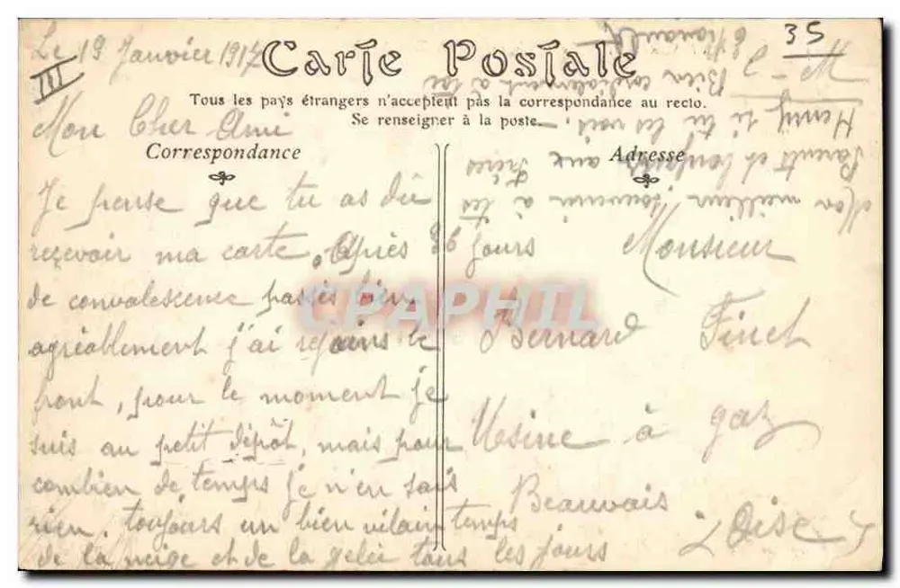 Saint-Servan — O Marégrafo e a Torre Solidor — Editor desconhecido, n° 504 - Verso