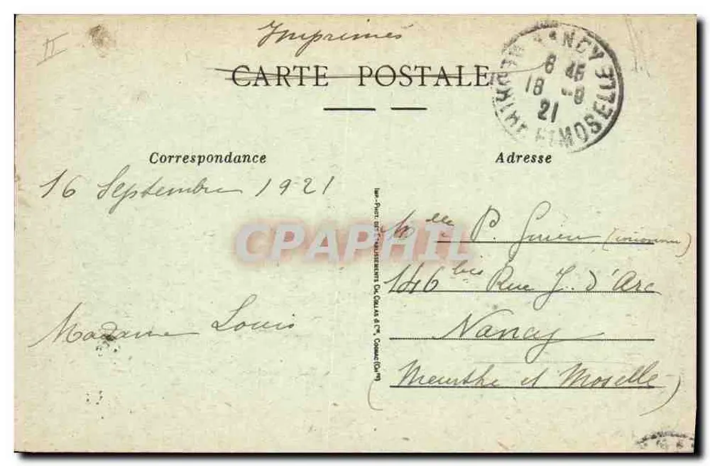 Fouras — O Sémaphore — J. M. - Verso