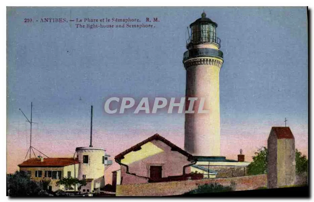 Antibes — O Farol e o Sémaphore — R. M. n°210 - Frente