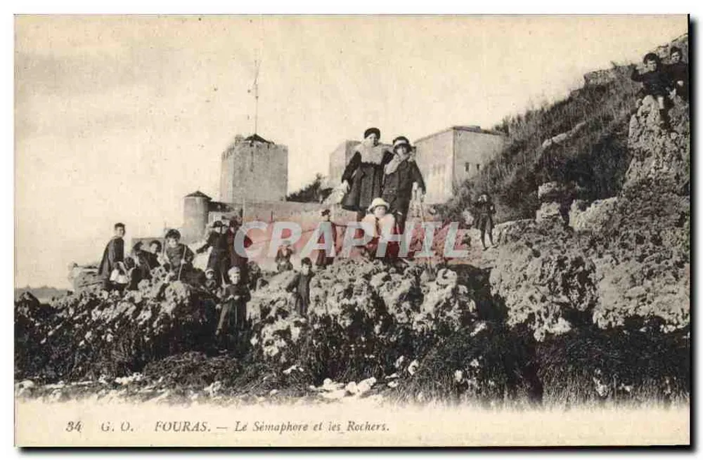 Fouras — A Torre de Sinalização e as Rochas — G.O. 34 - Frente
