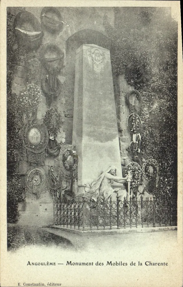 Angoulême — Denkmal der Mobiles der Charente — E. Constantin, Verleger - Vorderseite
