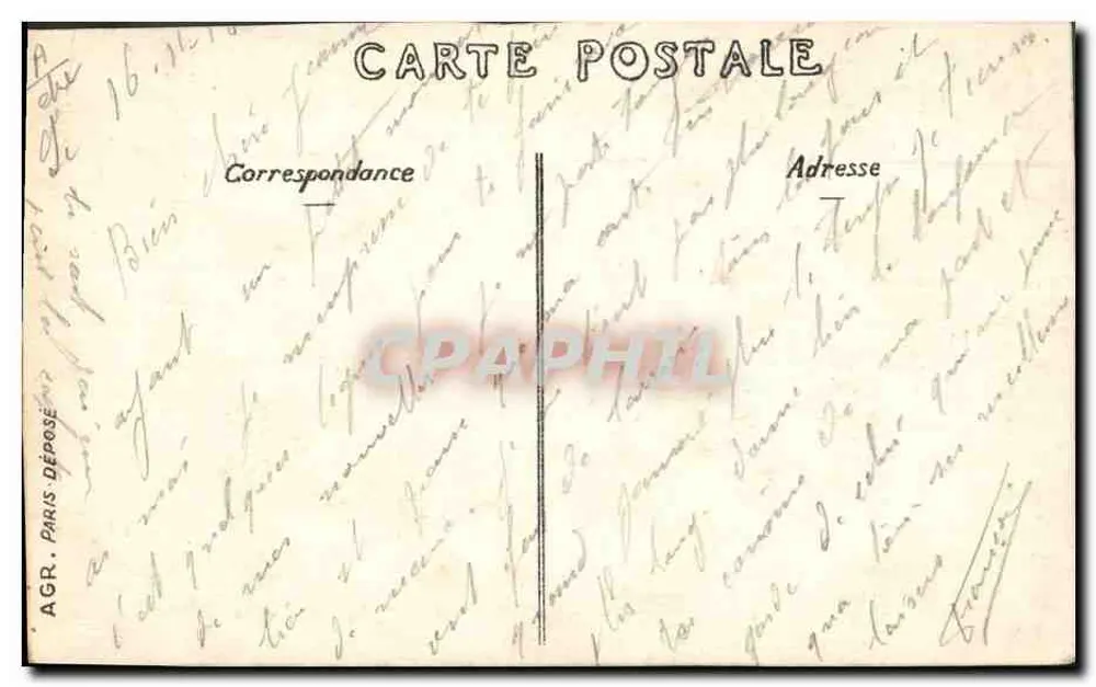 Ave e flores — 'Lons Raizers' — AGR. PARIS DÉPOSÉ - Verso