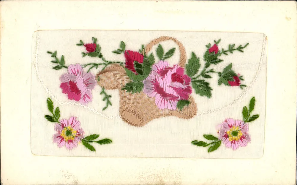 Buquê de rosas em um cesto — edição Gloria — número de série não visível - Frente