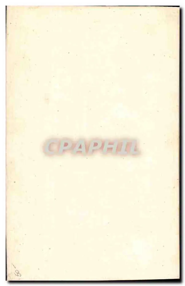 Cartão de Natal decorado — motivo bordado com sininho e fita — texto manuscrito 'Poyeux Noël' - Verso