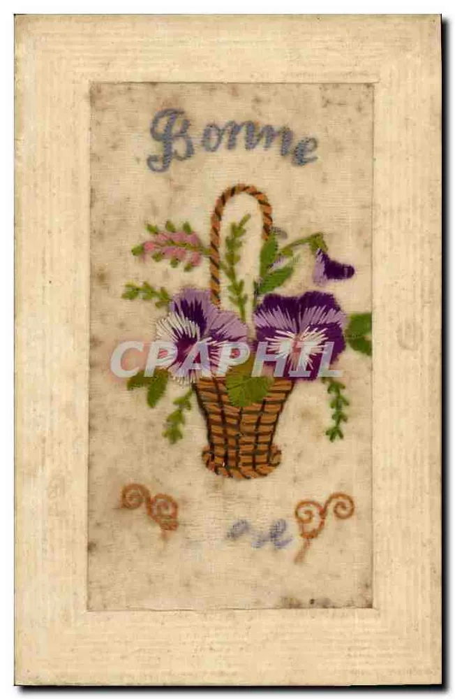 Arranjo de flores — Boa Ano — Bordados 'La Pensée' - Frente