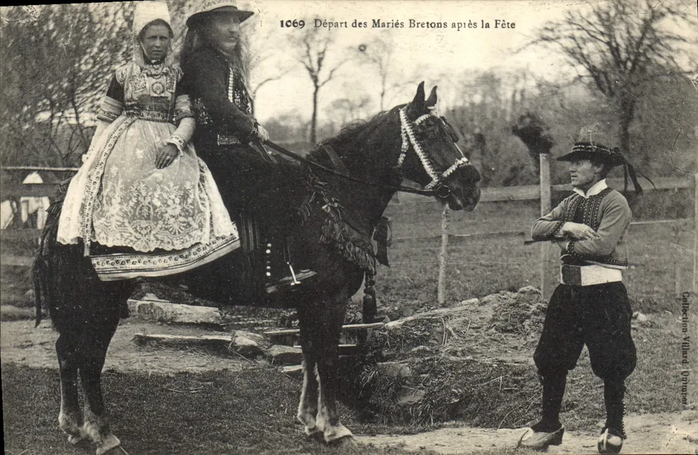 Abreise der Bretonischen Brautpaare nach der Feier — Collection Villard Olympia — n° 1069 - Vorderseite