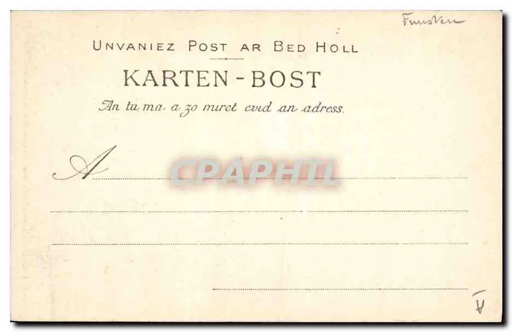 Frau und Kind aus Châteaulin — Sammlung Villard, Quimper — n° 1199 - Rückseite