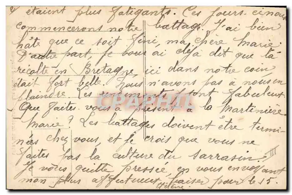 In der Bretagne — Die ersten Becquées — Sammlung Villard, Quimper - Rückseite
