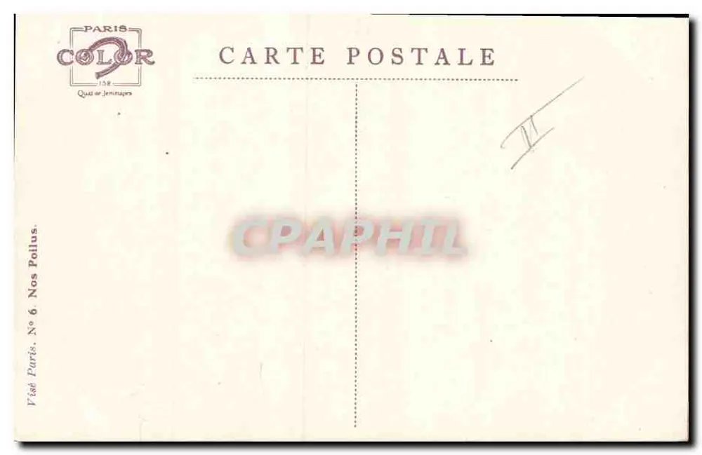 Soldat in Uniform — Arras — Zeichnung von Em. Dippuis - Rückseite