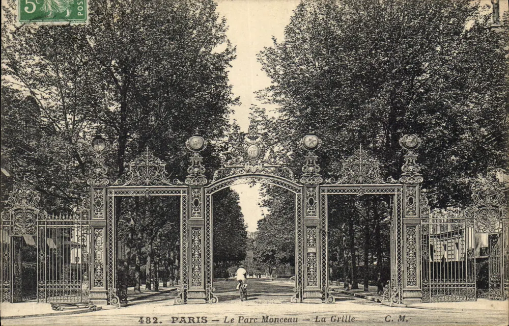 Paris — O Parc Monceau — A Grade — C.M. — n°482 - Frente