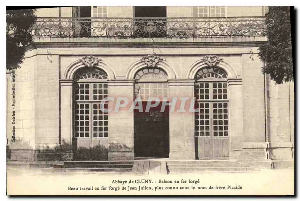 Abtei Cluny — Eisenbalcon von Jean Julien, besser bekannt als Bruder Placide — Sammlung Dattrion - Handgefertigte Nachbildung - Vorderseite