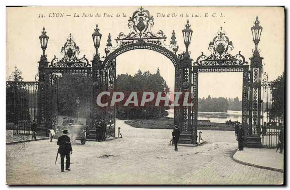 LYON — Die Pforte des Parc de la Tête d'Or und der See — E. C. L. - Vorderseite