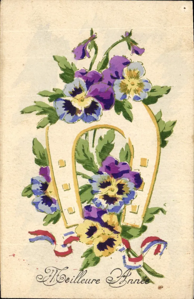 Blumen in einem Stiefel — Gute Jahreszeit — Einlieferung GUYLO, Paris - Vorderseite