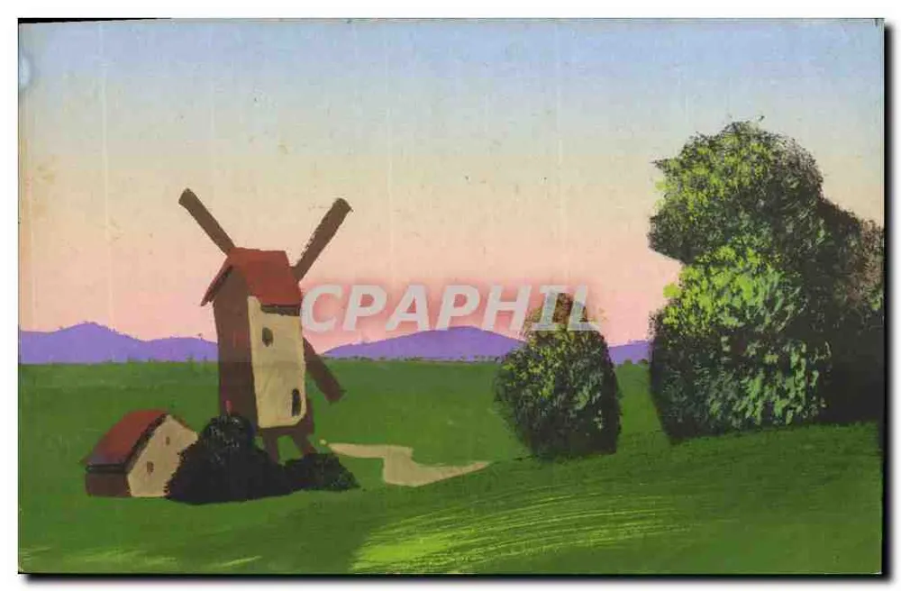 Mühle — ländlicher Landschaft — Seriennummer 34 - Vorderseite