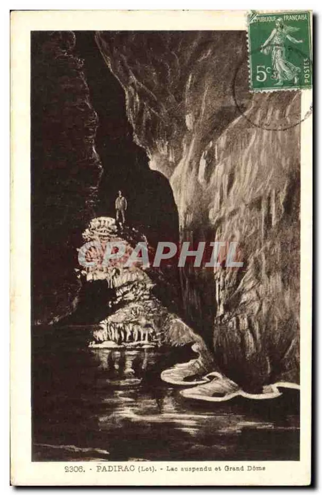 Padirac (Lot) — Hängender See und Großer Dom – Ausgabe der Librairie Bandel, St-Céré (Lot) - Vorderseite