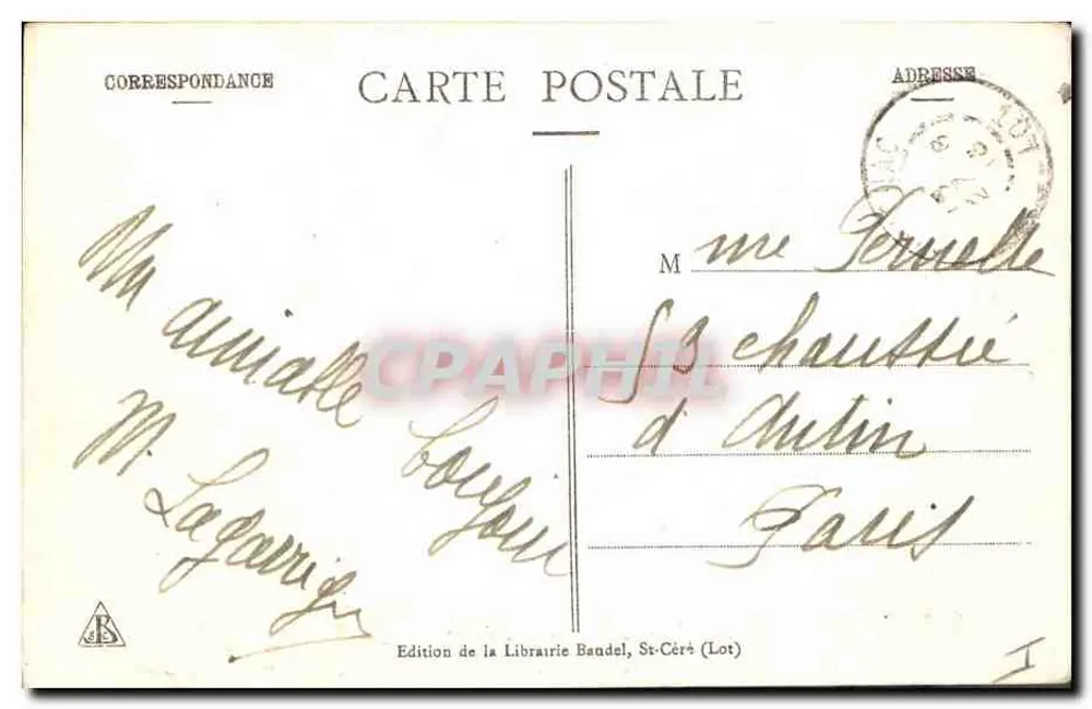 Padirac (Lot) — Hängender See und Großer Dom – Ausgabe der Librairie Bandel, St-Céré (Lot) - Rückseite