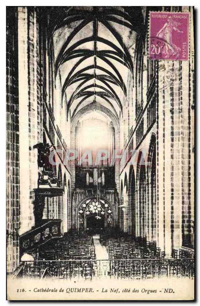 Kathedrale von Quimper — Die Kirche, Seite der Orgeln — ND. - Vorderseite