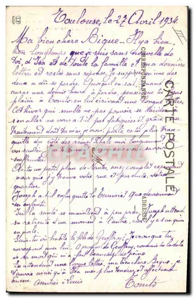 St-Bertrand-de-Comminges — O Órgão — 1ª Série, n°427 - Verso