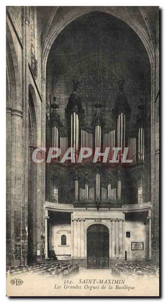 Saint-Maximin — Die Großen Orgeln der Basilika — Verlag E.D. n°324 - Vorderseite