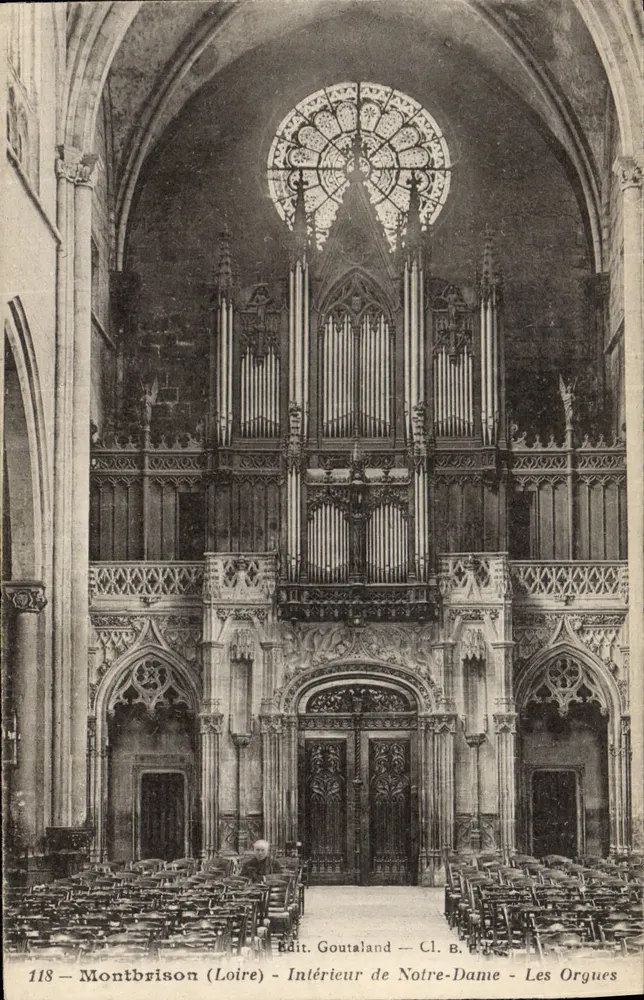 Montbrison (Loire) — Innenansicht der Notre-Dame — Die Orgeln — Verlag Goutaland — Nr. 118 - Vorderseite