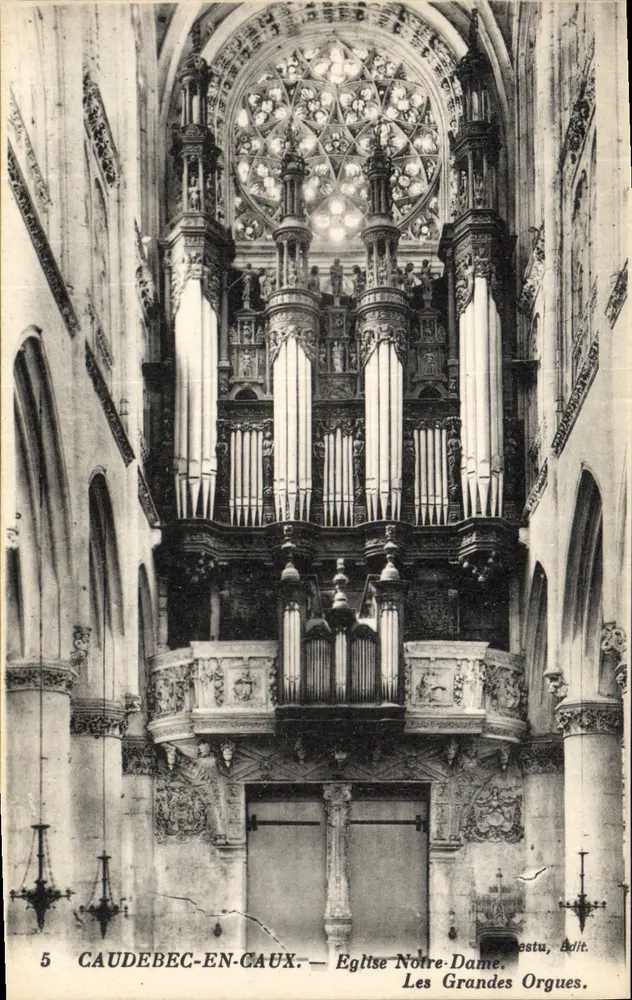 Caudebec-en-Caux — Kirche Notre-Dame. Die Großen Orgeln. - Vorderseite
