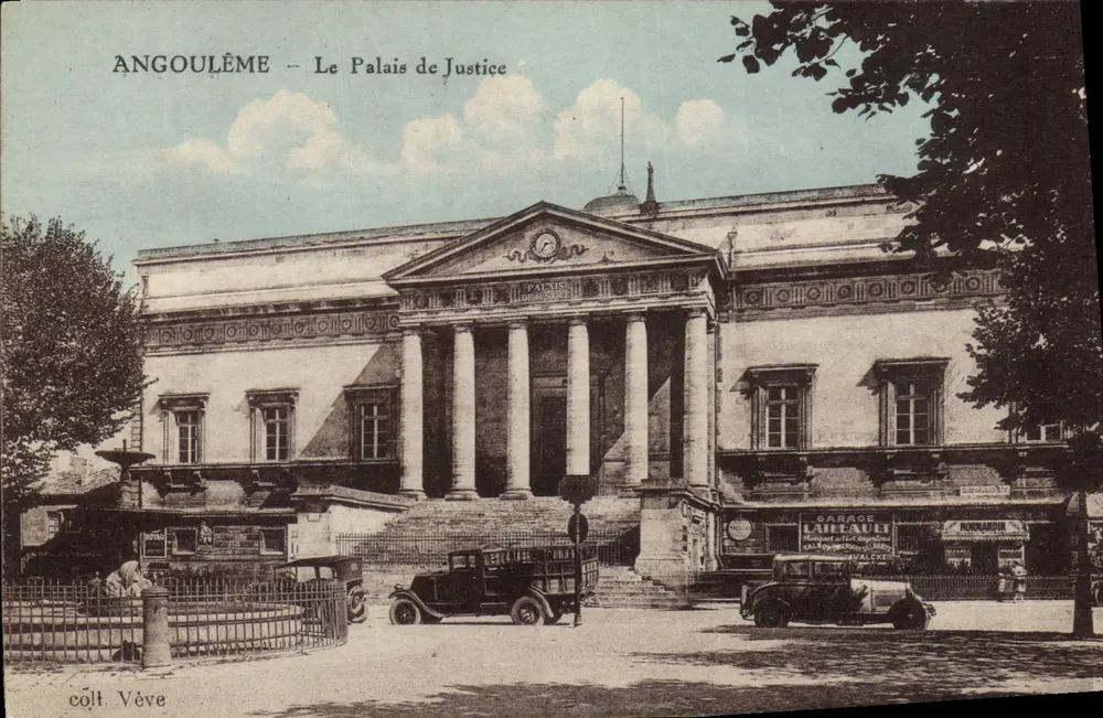 Angoulême — O Palácio de Justiça — editor Vève - Frente
