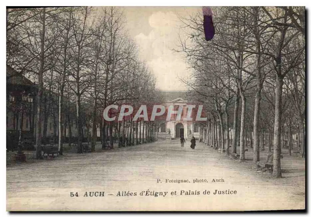 Auch — Allées d'Étigny und Palais de Justice — P. Frézignac, Foto, Auch, Nr. 54 - Vorderseite