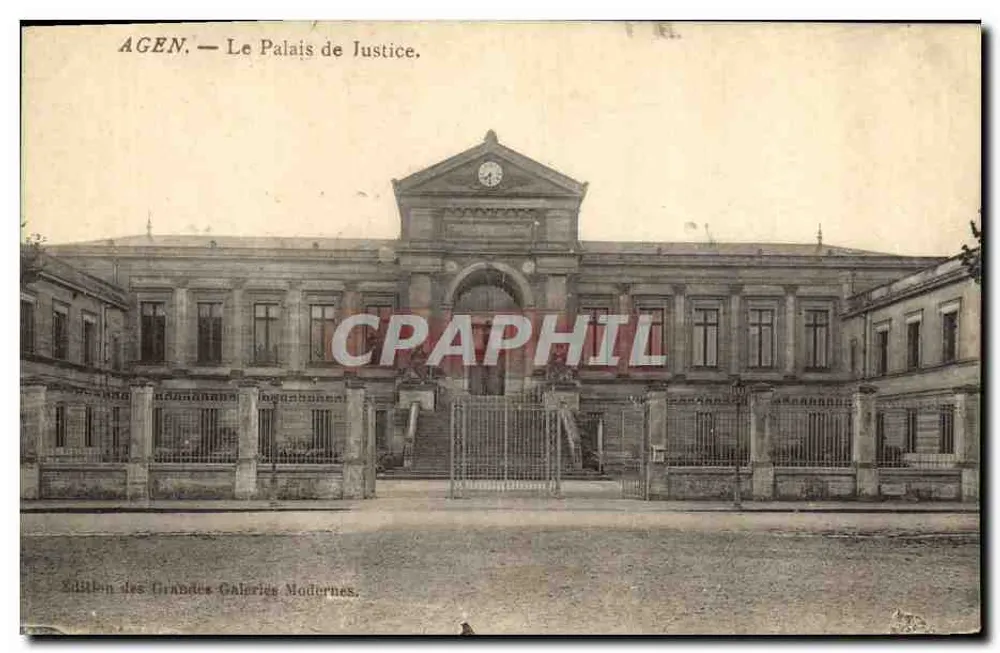 AGEN — Het Paleis van Justitie — Uitgave van de Grote Moderne Galerijen, n°4 - Voorkant