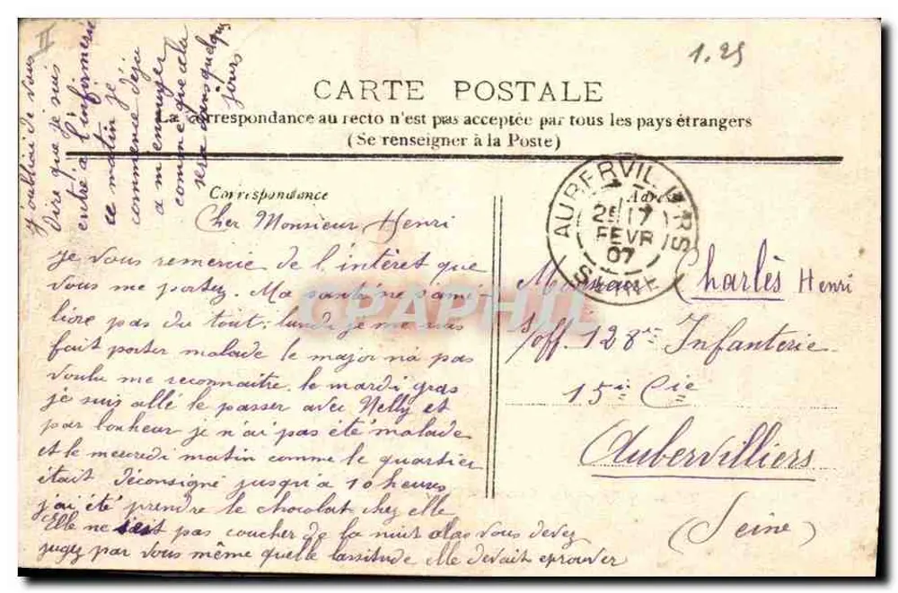 Amiens — Palácio de Justiça — L. Caron, Fot. edit Amiens - Plaques Lougla, n°377 - Verso