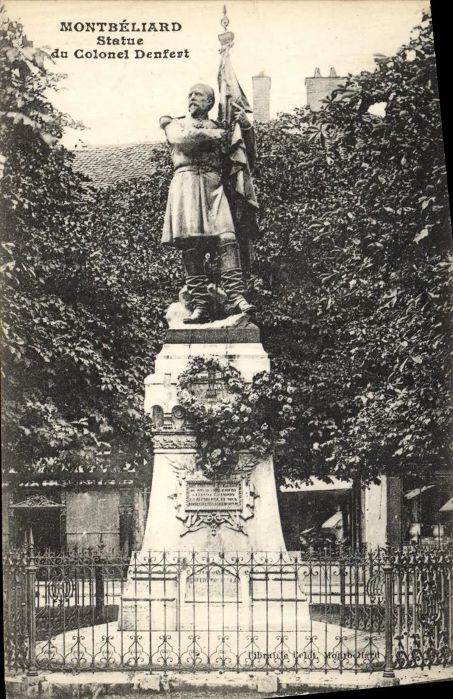 Montbéliard — Statue des Colonel Denfert — Verlag Liberator Belg, Montbéliard - Vorderseite