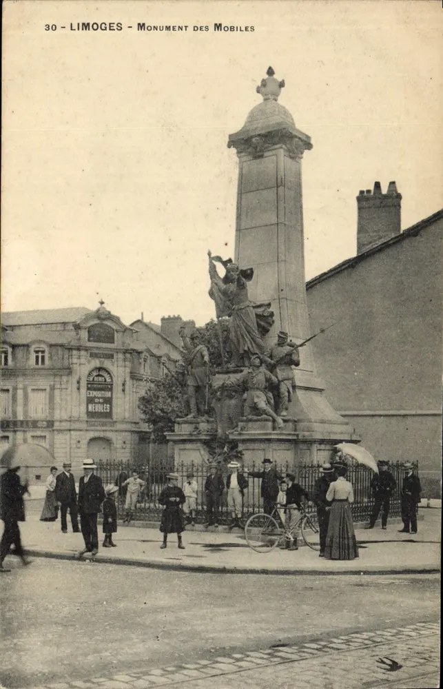 Limoges - Denkmal der Mobiles — Ausstellung Neubles — unbekannter Verlag, Nr. 30 - Vorderseite