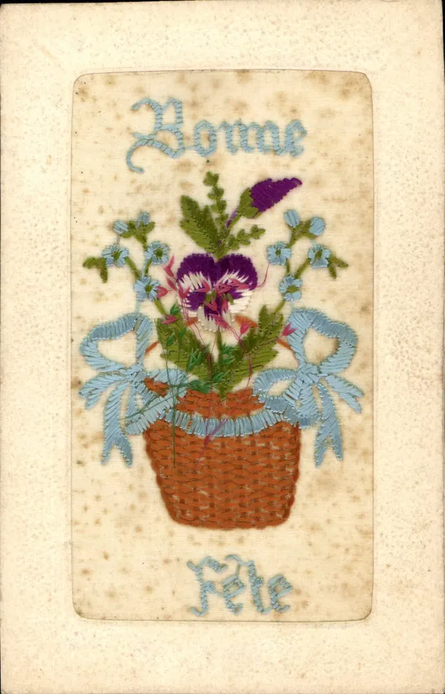 Arranjo de flores — Boa festa — Fabricação Gloria (Marne efêmera) - Frente