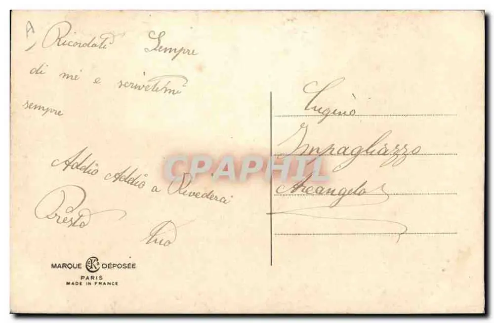 Flor de tecido bordado — Marca registrada Paris — número de série não visível - Verso