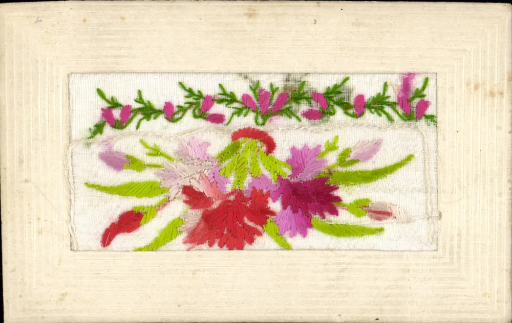 Flore — motivo bordado — Carta postal C.P.A.P.H.I.L. Paris - Frente