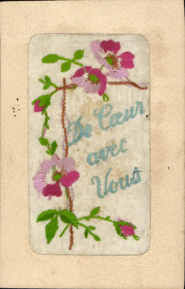 Flores bordadas — De Cœur com Você — Editor EK, Paris - Frente