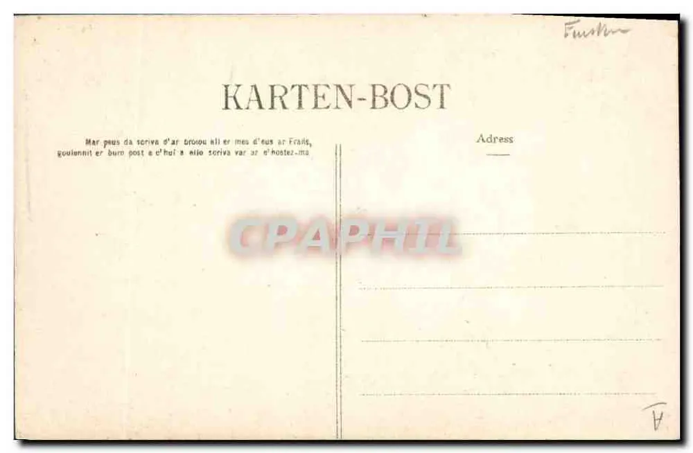 Junge Frau aus PONT-AVEN, nach der Messe kommend — Sammlung VILLARD, Quimper, n°1390 - Rückseite