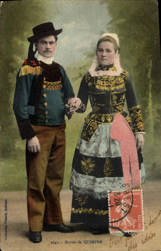 Casados de Quimper — Coleção Villard, Quimper — n°1042 - Frente