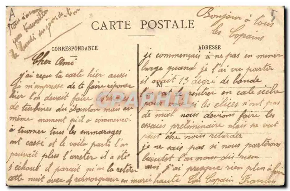Casados de Quimper — Coleção Villard, Quimper — n°1042 - Verso