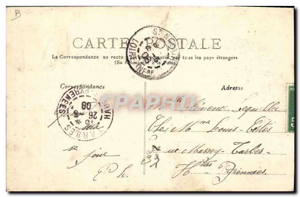 Josselin — Jungvermähltes Paar aus der Umgebung — Vve Chamarre, Verlag, Ploërmel (Morbihan) - Rückseite