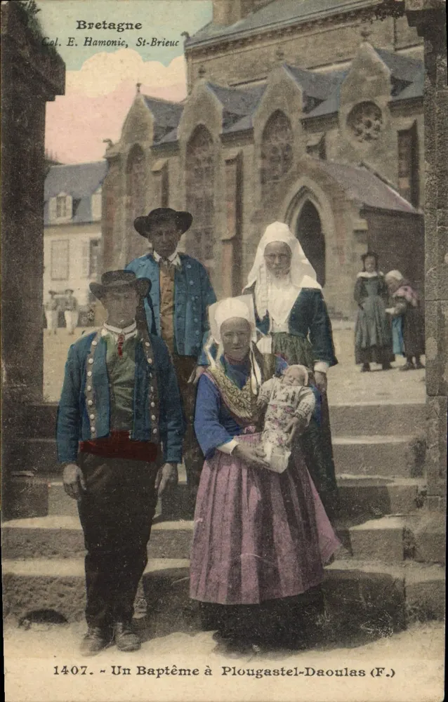 Tauffest in Plougastral-Daoulas (F.) — Col. E. Hamonic, St-Brieuc — n° 1407 - Vorderseite