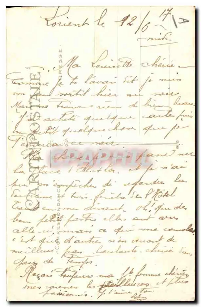 Morbihan — Velho Bretão de Vannes — Artaud et Nozais, Nantes - Verso