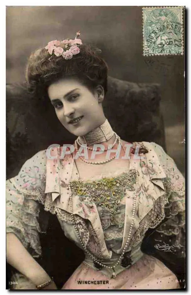 Mulher jovem elegante — Winchester — editor Raoul Bugeat, n°306 - Frente