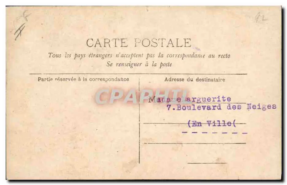 Mulher jovem elegante — Winchester — editor Raoul Bugeat, n°306 - Verso