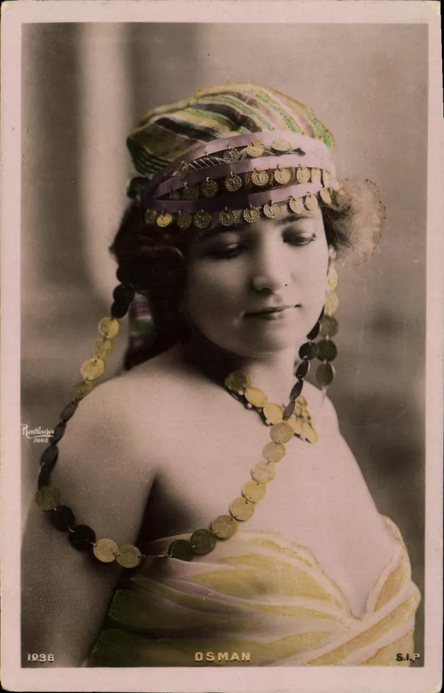 Mulher em traje oriental — Osman — editor P. R. H. Paris, n° 1236 - Frente