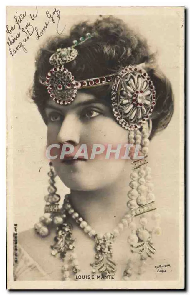 Louise Mante — Portrait im orientalischen Kostüm — Ruttinger, Paris, n° 6 - Vorderseite