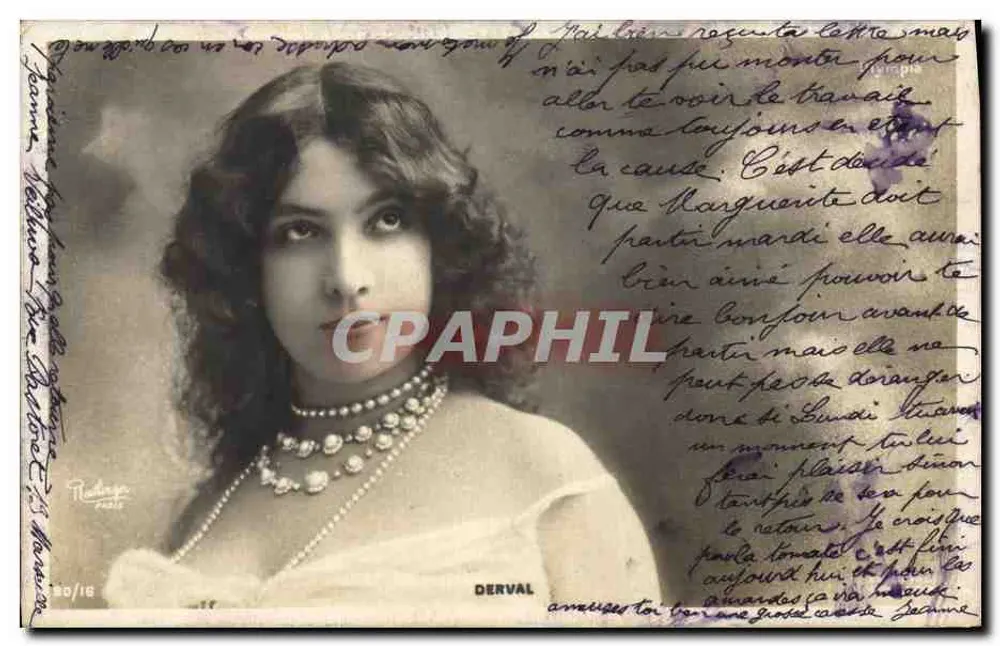 Retrato de mulher — editor Derval, n° 80/16 - Frente