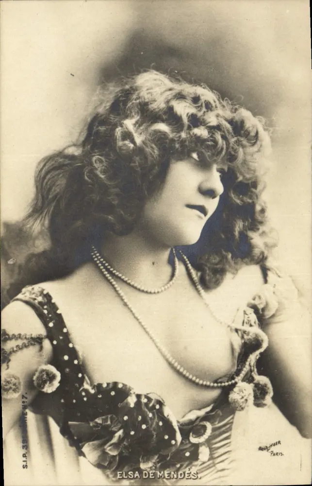 Elsa de Mendès — portrait — S.I.P. SÉRIE N°7, editada por Rudinger, París - Anverso