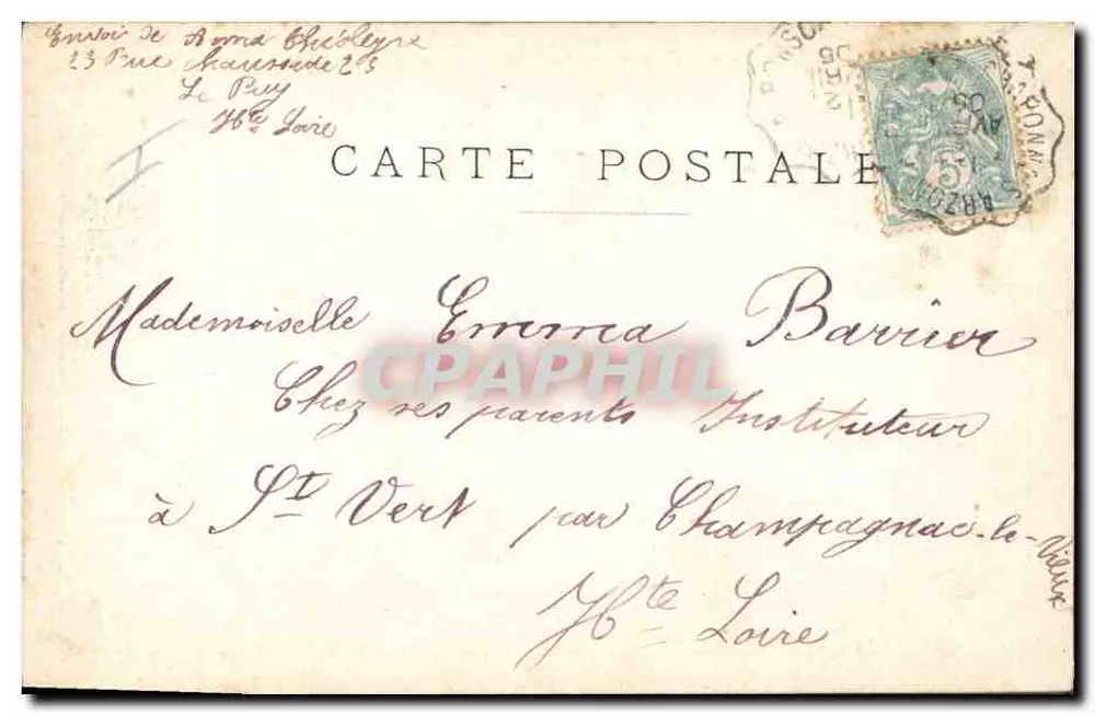 Mulher elegante — chapéu com penas brancas — D'ARGENT - Verso
